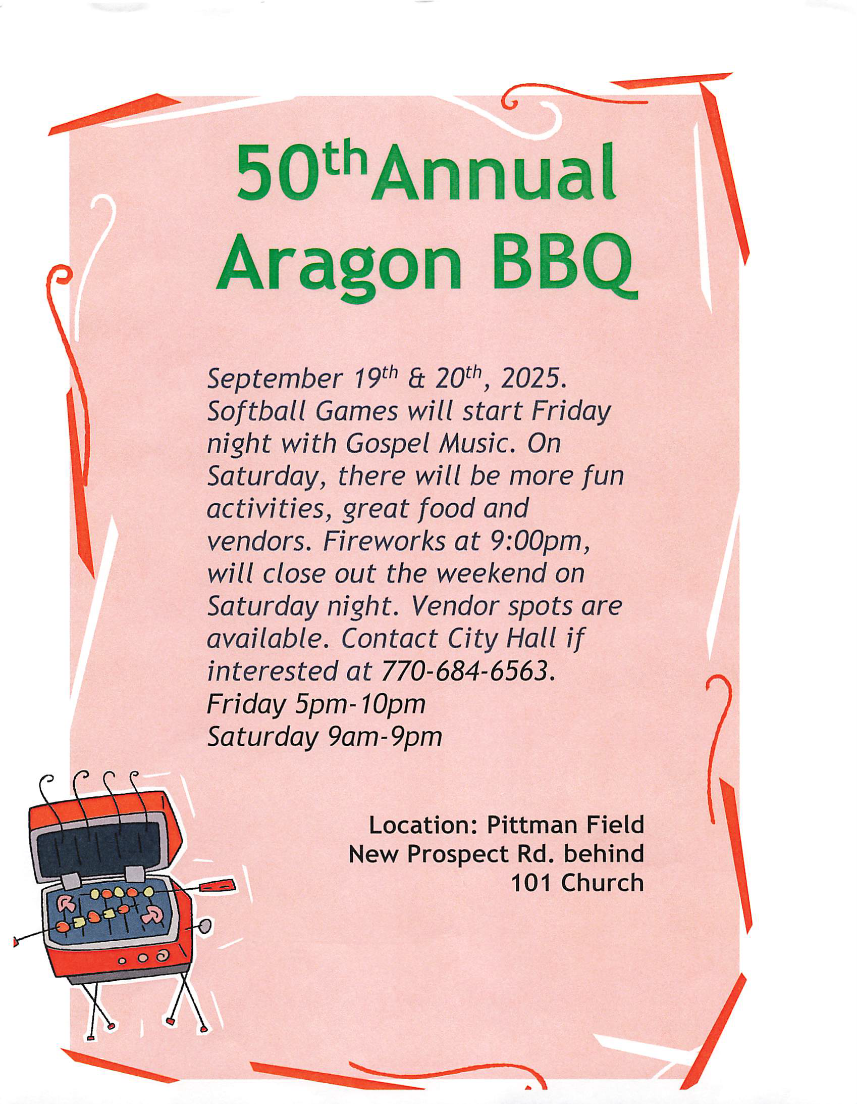 Annual BBQ Flyer linking to Annual BBQ Page