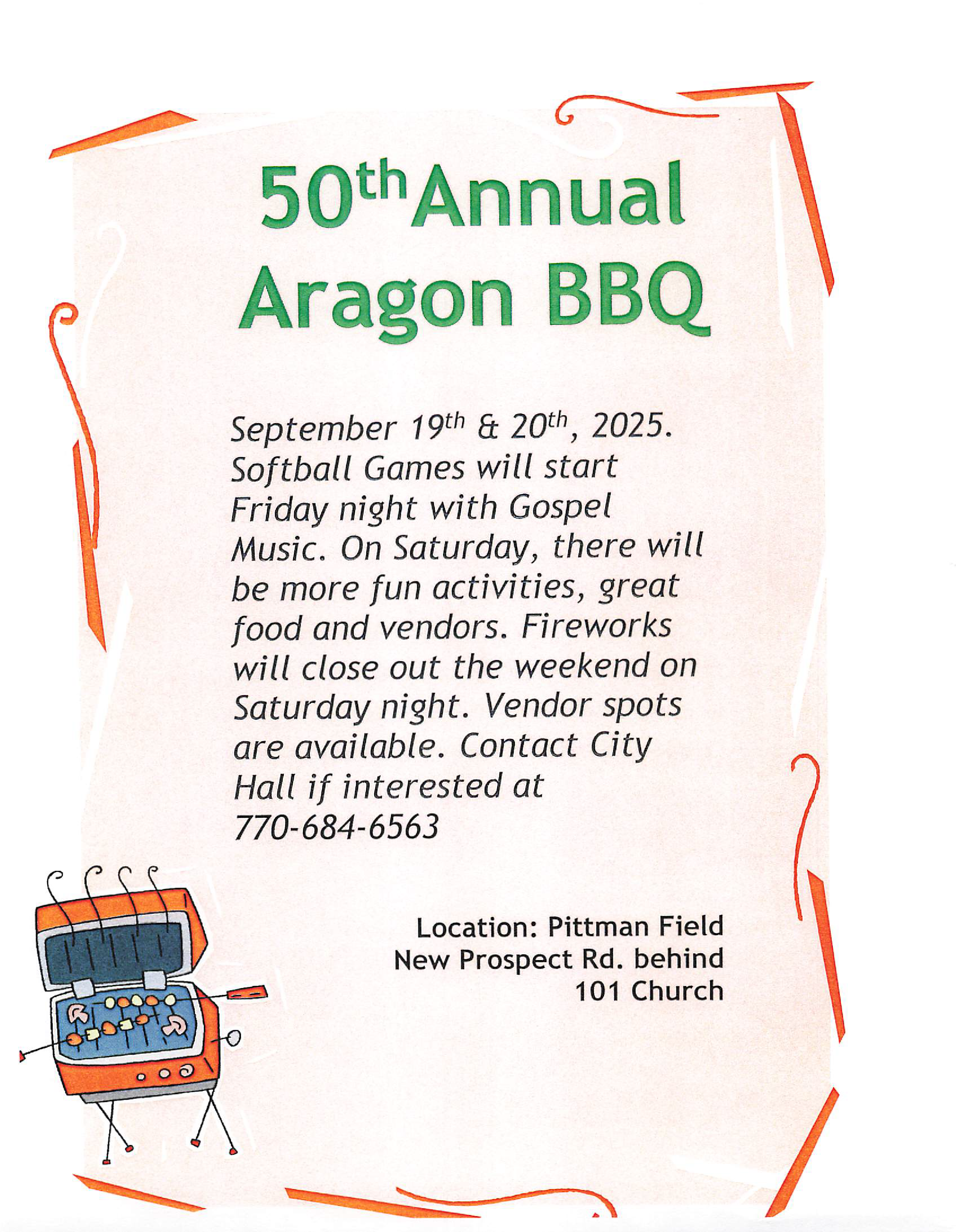 Annual BBQ Flyer linking to pdf